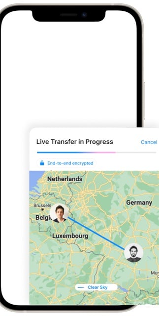 OneSpace Live-Übertragung auf der Karte